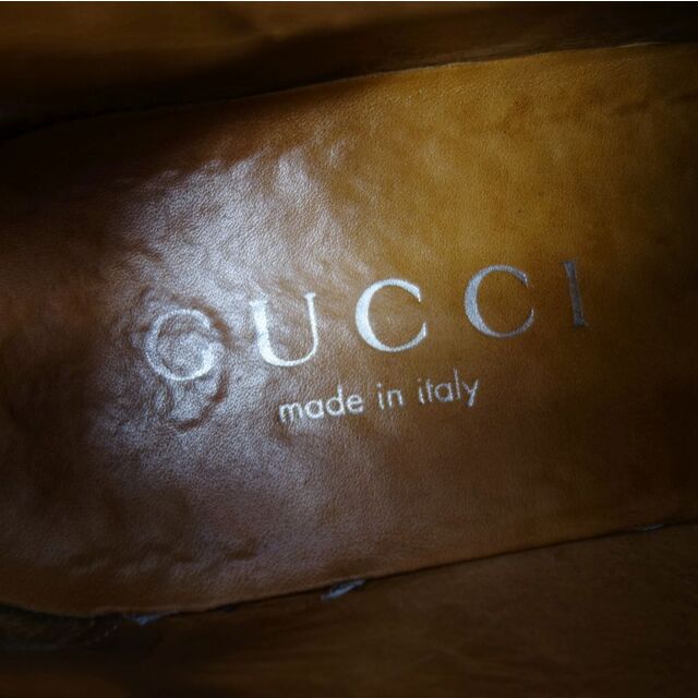 グッチ GUCCI ブーツ ホースビット スウェード レザー モカシン シューズ 靴 メンズ 40E(25cm相当) ブラック