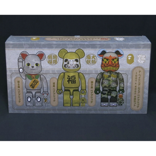 メディコムトイ(MEDICOM TOY)のbe@rbrick BAPE 招き猫 銀メッキ 達磨 銀メッキ 400% 新品(その他)