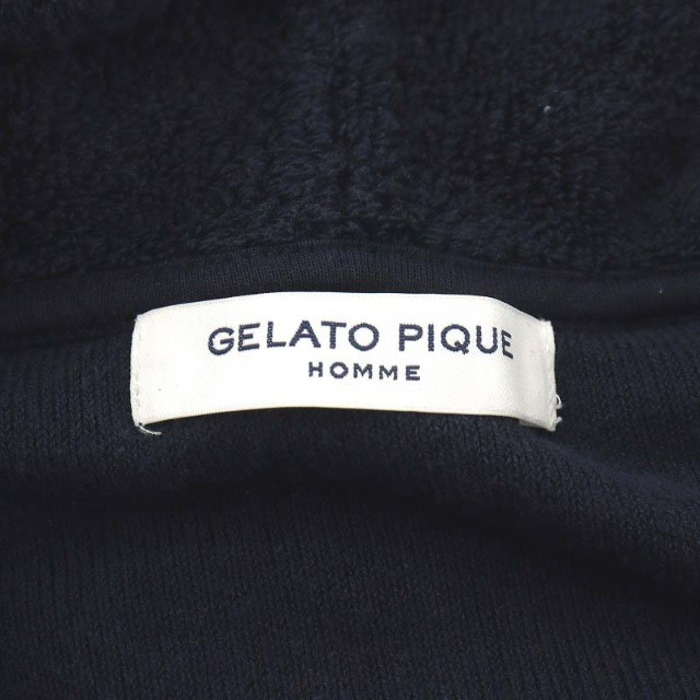 gelato pique(ジェラートピケ)のgelato pique HOMME パイルパーカー フード M 紺 レディースのトップス(パーカー)の商品写真