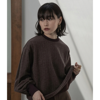 【新品未使用】I_am herringbone tweed pullover