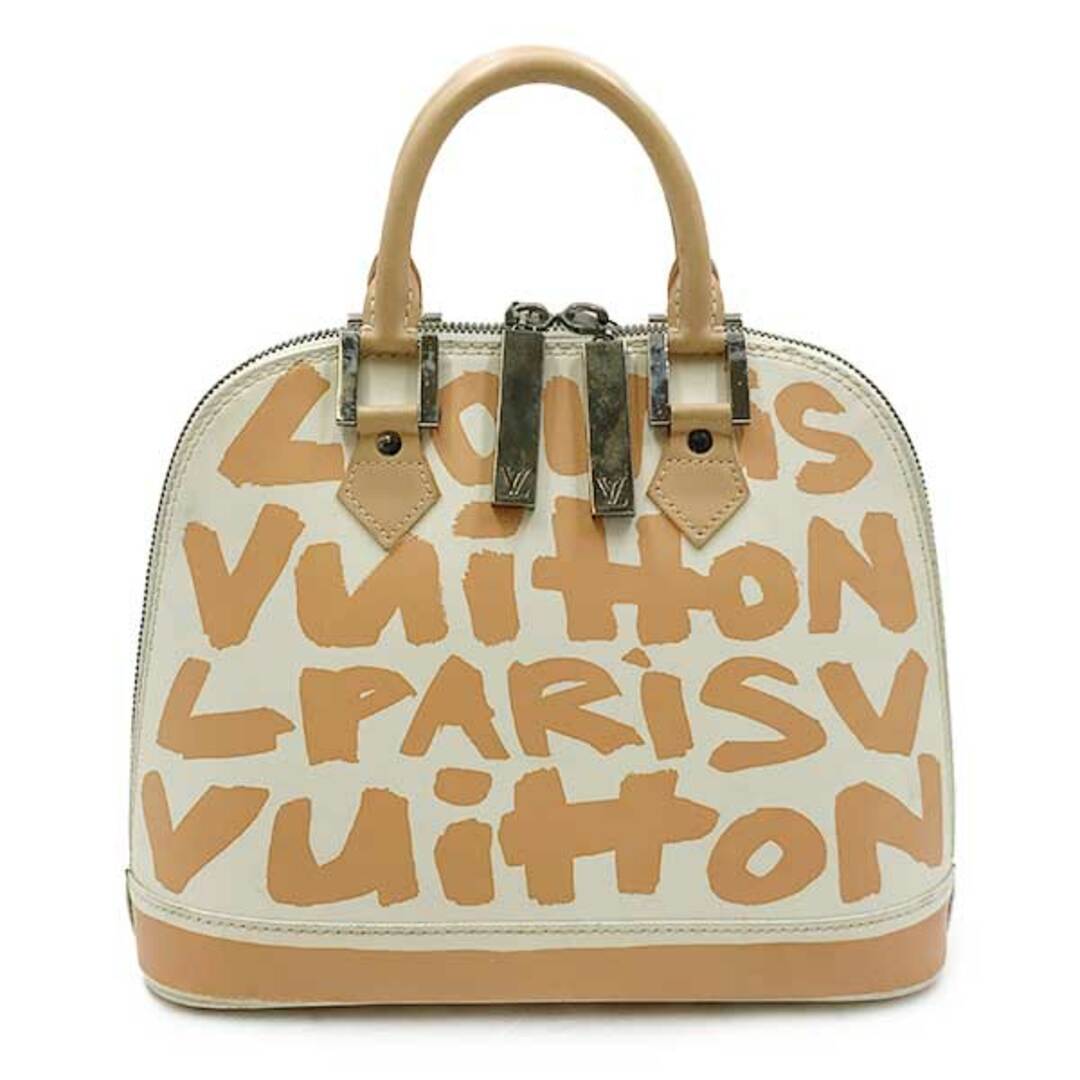 セール LOUIS VUITTON ルイ・ヴィトン アルマMM モノグラム・グラフィティ ハンドバッグ バッグ ホワイト レザー レディース ファッション M92180 USED