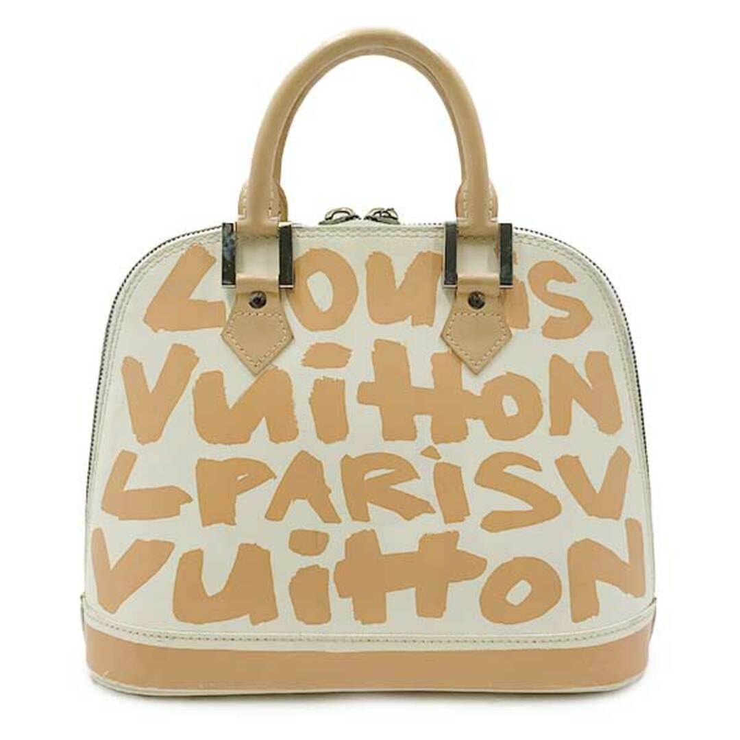 セール LOUIS VUITTON ルイ・ヴィトン アルマMM モノグラム・グラフィティ ハンドバッグ バッグ ホワイト レザー レディース ファッション M92180 USED