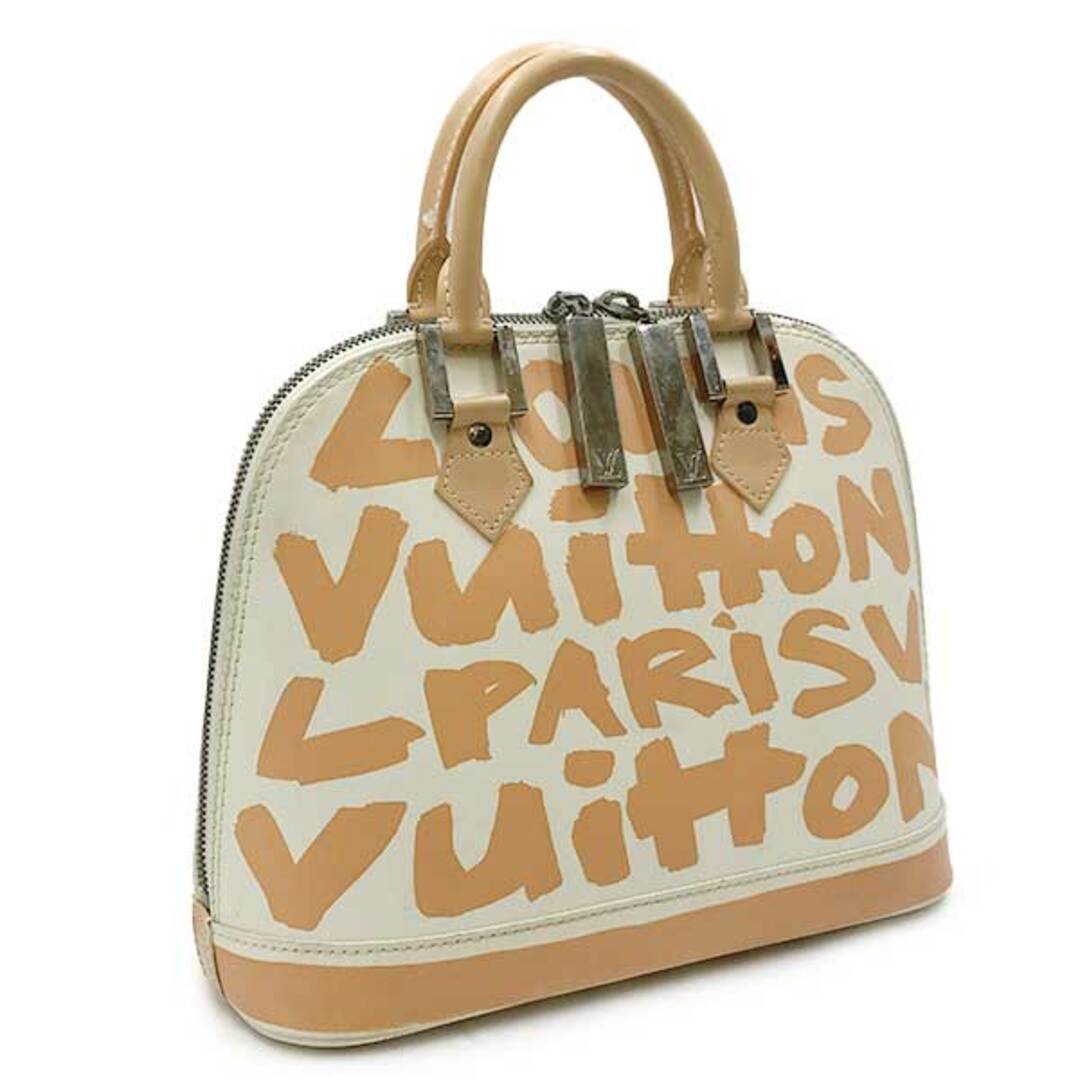 セール LOUIS VUITTON ルイ・ヴィトン アルマMM モノグラム・グラフィティ ハンドバッグ バッグ ホワイト レザー レディース ファッション M92180 USED