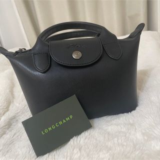 ロンシャン(LONGCHAMP)の最新 ロンシャンル プリアージュ キュイールXS 3wayレザー　黒(ハンドバッグ)