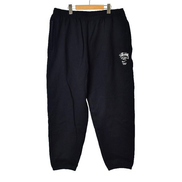 NIKE STUSSY NRG ZR フリース スウェット パンツ XL 黒