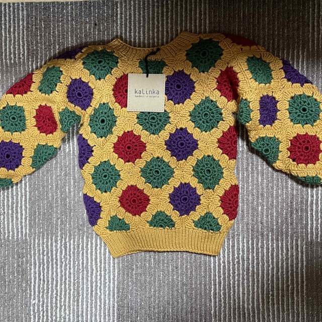 Kalinka Mimosa Flower Crochet Sweater 2