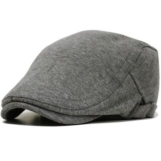 帽子 メンズ レディース シンプル 無地 ハンチング スウェット ダークグレー(ハンチング/ベレー帽)