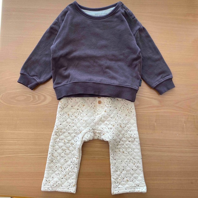 futafuta(フタフタ)のフタフタ トレーナー キルトパンツ 90 セット キッズ/ベビー/マタニティのキッズ服男の子用(90cm~)(Tシャツ/カットソー)の商品写真