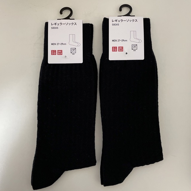 UNIQLO(ユニクロ)の【激安】ユニクロ　レギュラーソックス　黒　27〜29cm  6足 メンズのレッグウェア(ソックス)の商品写真