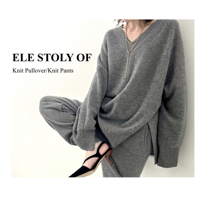 【ELE 】Wool pile Reversible Knit Pullover