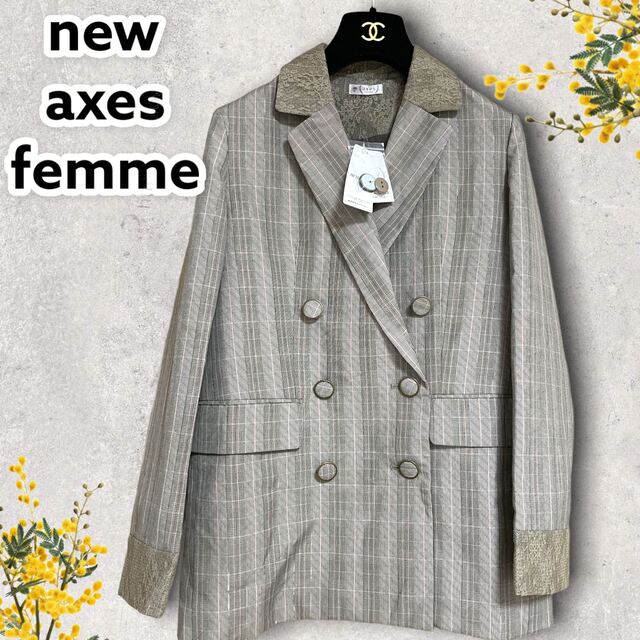axes femme(アクシーズファム)の新品◎axes femme ダブルボタンジャケット　テーラードジャケットM レディースのジャケット/アウター(テーラードジャケット)の商品写真