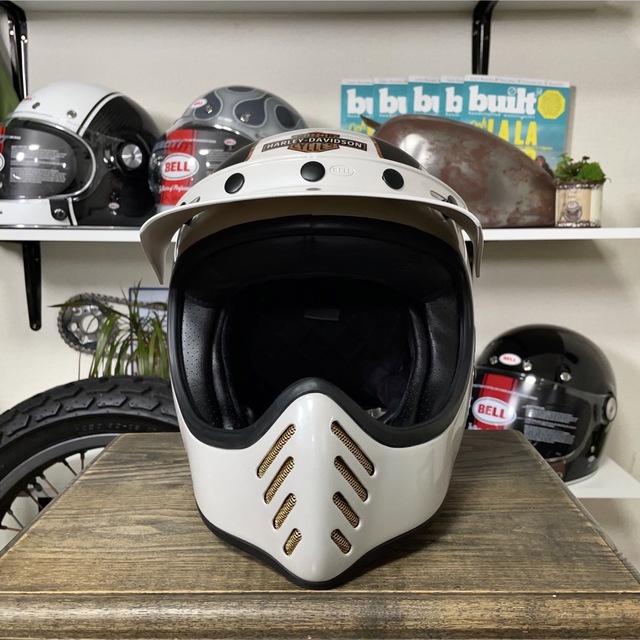 憧れの コラボ☆BELL moto3 Harley-Davidson ホワイト/XL ヘルメット