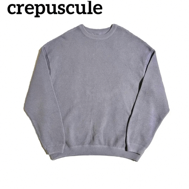 crépuscule (クレプスキュール)のcrepuscule Moss Stitch 鹿の子クルーネックニット メンズのトップス(ニット/セーター)の商品写真