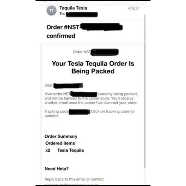 未開封 tesla tequila テスラ テキーラ 日本未発売 米国購入 食品/飲料/酒の酒(蒸留酒/スピリッツ)の商品写真