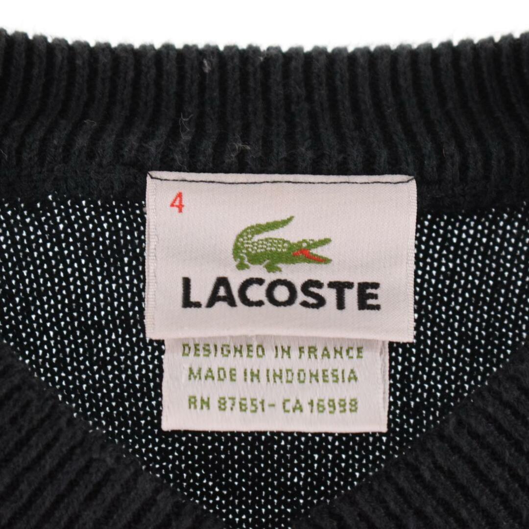 LACOSTE(ラコステ)の古着 ラコステ LACOSTE 総柄 アーガイル柄 コットンニットセーター メンズM /eaa309519 メンズのトップス(ニット/セーター)の商品写真