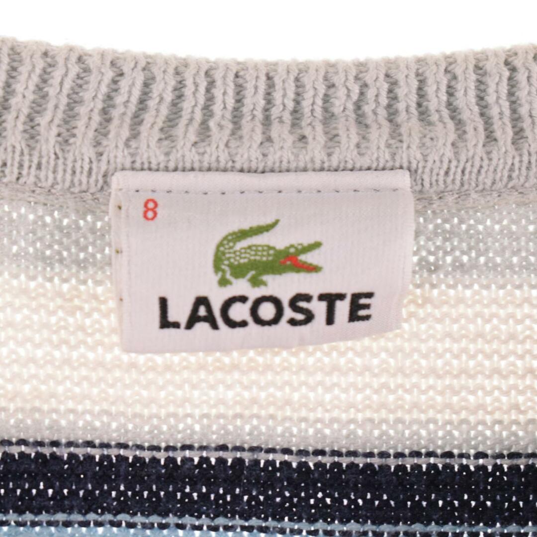 ラコステ LACOSTE マルチボーダー柄 アクリル×コットンニットセーター メンズXL /eaa309520 2