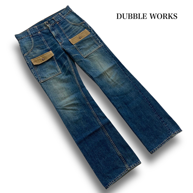 DUBBLE WORKS - 【DOBBLE WORKS】ダブルワークス フレアデニムパンツ ブーツカット