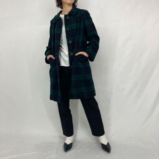 ペンドルトン(PENDLETON)の古着 70年代 ペンドルトン PENDLETON チェック柄 ウールロングコート レディースS ヴィンテージ /eaa303347(その他)