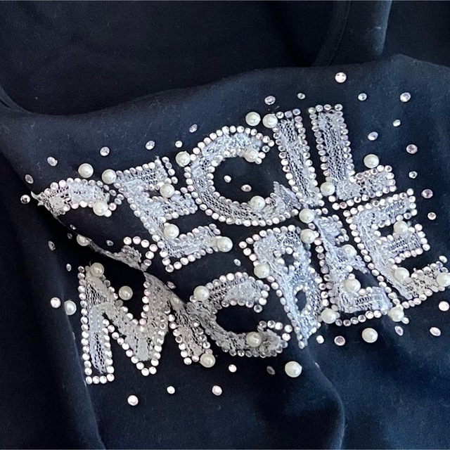 CECIL McBEE(セシルマクビー)の【送料込】CECIL McBEE パール使い ロゴカットソー セシルマクビー レディースのトップス(カットソー(長袖/七分))の商品写真