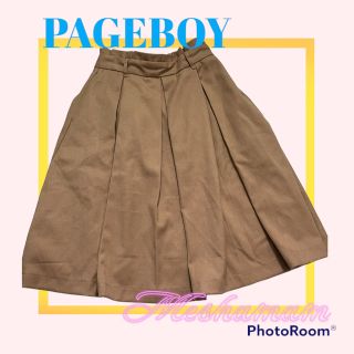 ページボーイ(PAGEBOY)の✴︎PAGEBOY✴︎スカート✴︎台形✴︎ベージュ✴︎ブラウン✴︎(ひざ丈スカート)