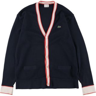 ラコステ(LACOSTE)の古着 ラコステ LACOSTE コットン×アクリルニットカーディガン メンズM /eaa309616(カーディガン)