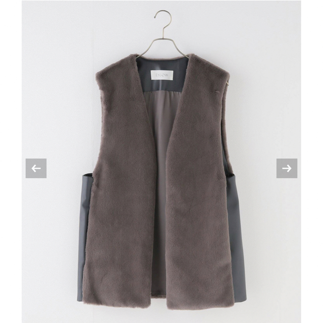 【ESLOW/エスロー】 ECO FUR NO COLLAR VEST