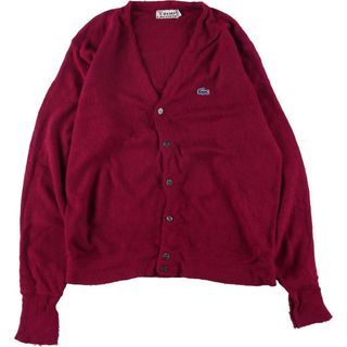 ラコステ(LACOSTE)の古着 70年代 ラコステ LACOSTE IZOD アクリルニットカーディガン メンズL ヴィンテージ /eaa309614(カーディガン)