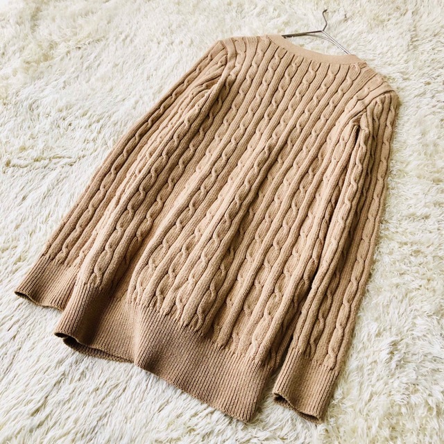 美品✨ ポロラルフローレン ケーブルニット カーディガン ベージュ 白