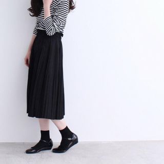 ドットアンドストライプスチャイルドウーマン(Dot&Stripes CHILDWOMAN)の新品未使用・Dot&Stripes○フェイクスウェードプリーツスカート(ひざ丈スカート)