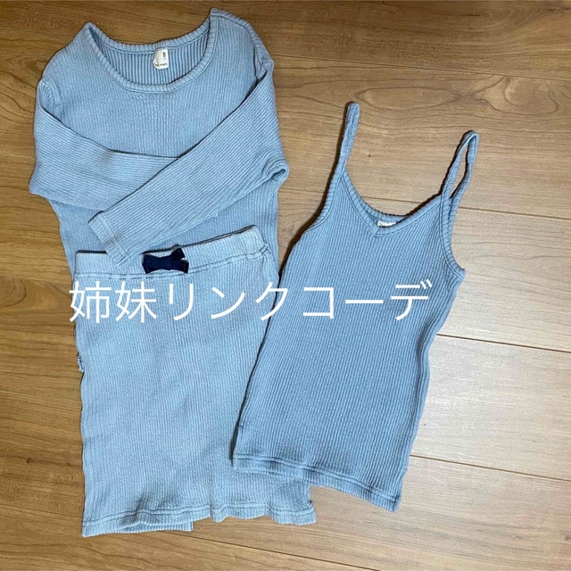 petit main(プティマイン)のプティマイン  セットアップ　ワンピース　姉妹　セット キッズ/ベビー/マタニティのキッズ服女の子用(90cm~)(ワンピース)の商品写真