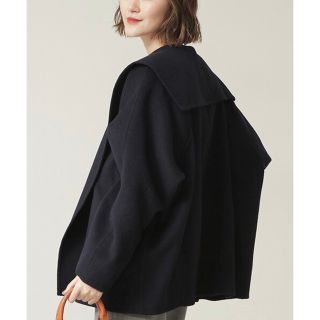 ナチュラルビューティーベーシック(NATURAL BEAUTY BASIC)のナチュラルビューティーベーシック リバーコート セーラーカラー 美品(チェスターコート)