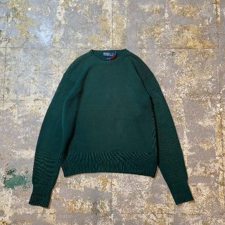 ポロラルフローレン(POLO RALPH LAUREN)の90s ラルフローレン コットンニット L グリーン(ニット/セーター)