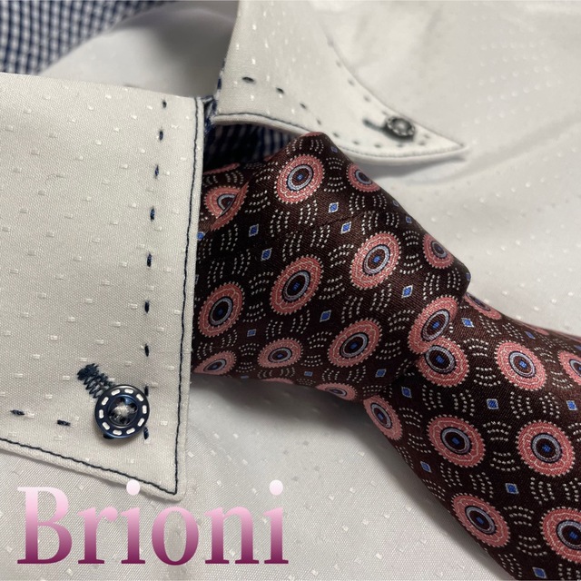 直営店に限定 9565 Brioniブリオーニ 最高級ネクタイ ペイズリー織柄 