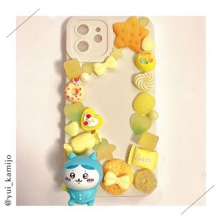 チイカワ(ちいかわ)のちいかわ ハチワレ イメージ デコ電 iPhoneケース(iPhoneケース)