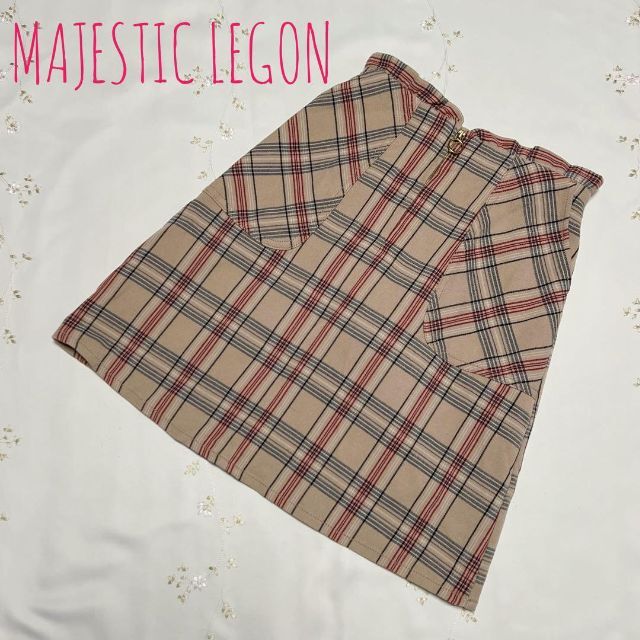 MAJESTIC LEGON(マジェスティックレゴン)のMAJESTIC LEGON マジェスティックレゴン チェック柄台形スカート レディースのスカート(ミニスカート)の商品写真