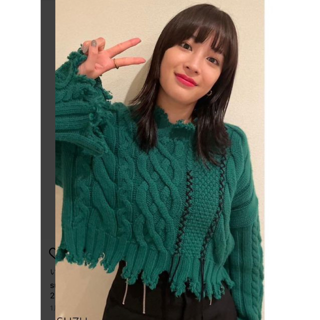 LE CIEL BLEU(ルシェルブルー)のirene Mix Cable Cropped Knit レディースのトップス(ニット/セーター)の商品写真