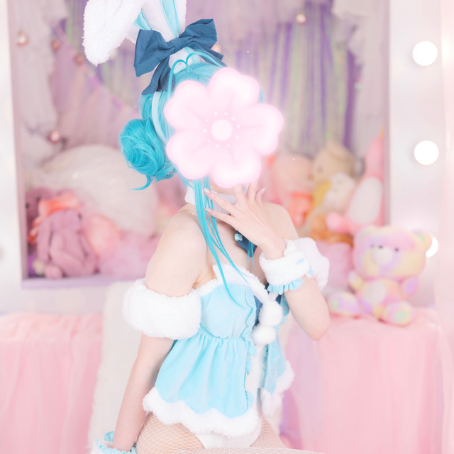 初音ミク　バニー　コスプレ　ウィッグ付