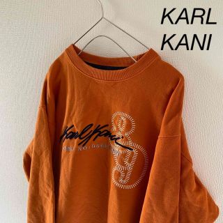 カールカナイ(Karl Kani)のKARLKANIカールカナイスウェットトレーナーオレンジLメンズ長袖ストリート(スウェット)