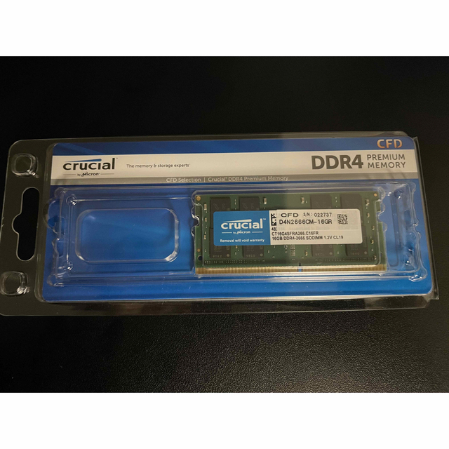 Crucial ノートPC用メモリ DDR4-2666 16GB