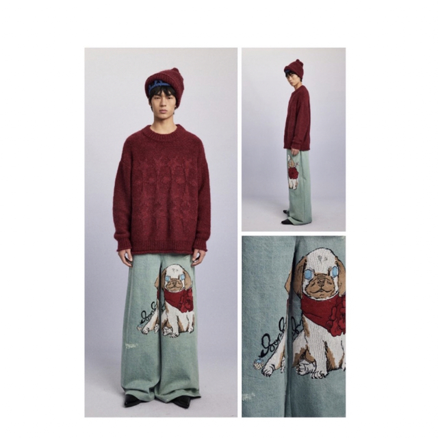 8on8 22aw red star knit ニット sullen