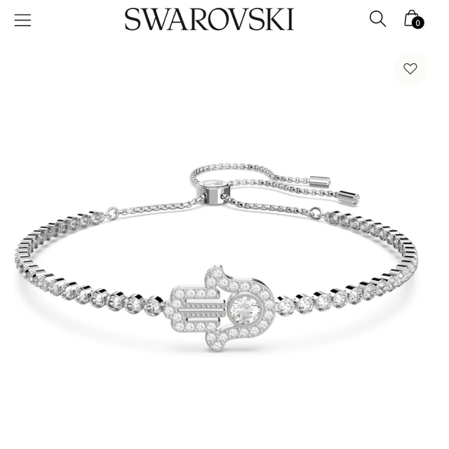 希少 正規品 スワロフスキー SWAROVSKI ハムサハンド ブレスレット