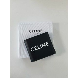セリーヌ(CELINE)のセリーヌ　プリントコイン入れ付き　バイフォールドウォレット　ブラック(折り財布)