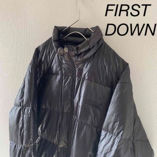 FIRSTDOWNファーストダウンダウンジャケットmMブラック黒アウターブルゾン-