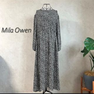 ミラオーウェン(Mila Owen)の【美品】ミラオーウェン　フラワーロングワンピース(ロングワンピース/マキシワンピース)