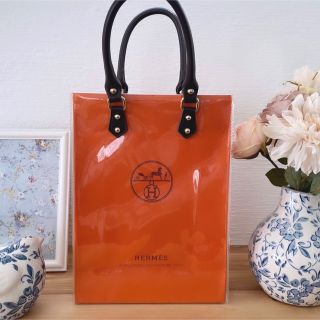 美品】エルメス HERMES エコバッグ ブラウン オレンジ 新品未使用-