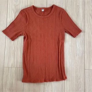 ユニクロ(UNIQLO)のUNIQLO ランダムリブ　グルーネックT(Tシャツ(半袖/袖なし))