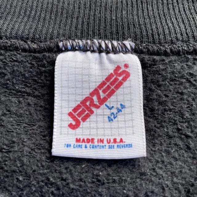 80s USA製 ジャージーズ ラグラン スウェット ヴィンテージ ブラック L