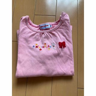 ミキハウス(mikihouse)のミキハウス　100  tシャツ  七分袖　ピンク　フリル (Tシャツ/カットソー)