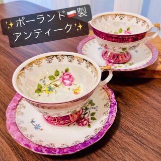 マイセン(MEISSEN)の極美品/希少ポーリッシュ製/ワヴェル/wawel/カップ＆ソーサ2脚(陶芸)