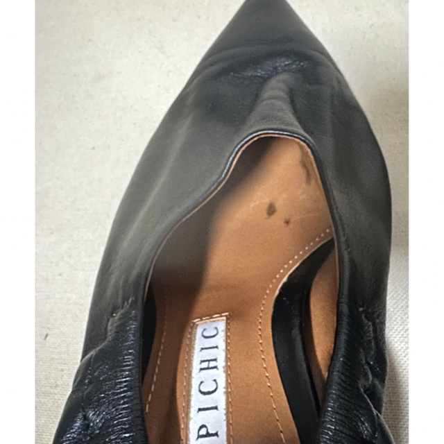 PIPPICHIC(ピッピシック)のPIPPICHIC PINA BOKLE チャンキー パンプス37ブラック レディースの靴/シューズ(ハイヒール/パンプス)の商品写真